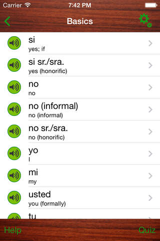 iSabi Spanish P screenshot 2