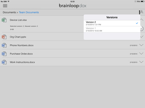 Brainloop Dox screenshot 2