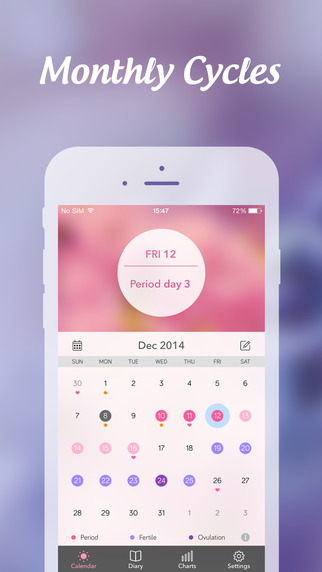 【免費健康App】Monthly Cycles - Period Tracker, Menstrual Calendar & Ovulation / Fertility Diary-APP點子