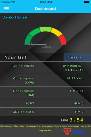 Home Energy Monitoring System screenshot 2