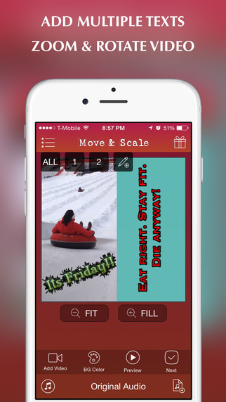 Text On Video FREE - Add multiple animated captions and quotes to your movie clips or videos for Ins