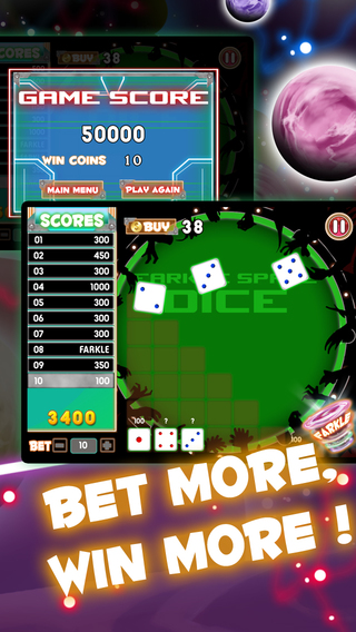 【免費遊戲App】Space Dice Bet - FREE Fanatic Farkle boardgame-APP點子