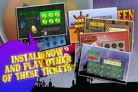 Halloween Spooks Lottery Scratch Card 777 PRO - Ghosts Witches and Wizzards Casino Gold Win Gold screenshot 2