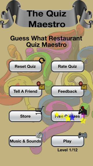Restaurant Quiz Maestro: Food Drink