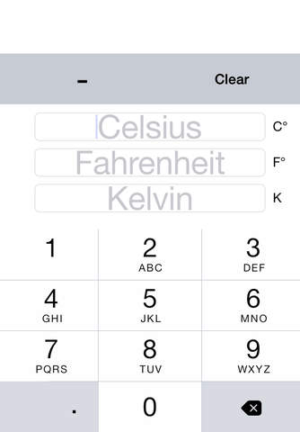 Instant Temperature Converter For Celsius Fahrenheit Kelvin Tempreture Scales screenshot 2