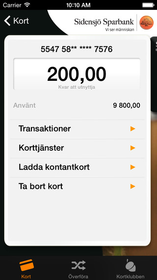 【免費財經App】Betalkortet Sidensjö Sparbank-APP點子