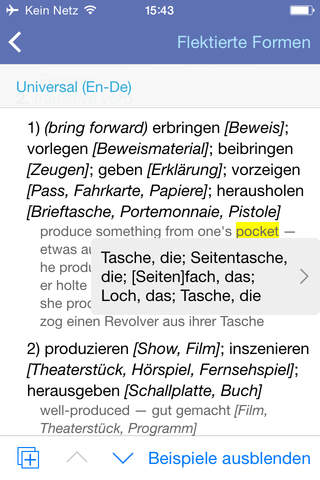 Lingvo English <-> German dictionary screenshot 4