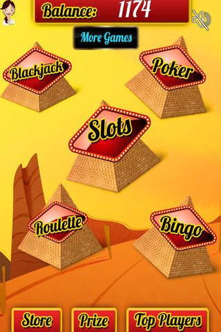 Ancient Pyramids Slots, Solitaire Blackjack Jackpot & Caesars Poker Casino Games Free screenshot 2