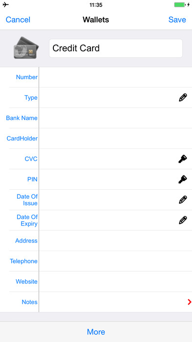 Screenshots of Password Manager Vault - FingerPrint Lock Account Wallet &1 Secure Passcode Safe for iPhone