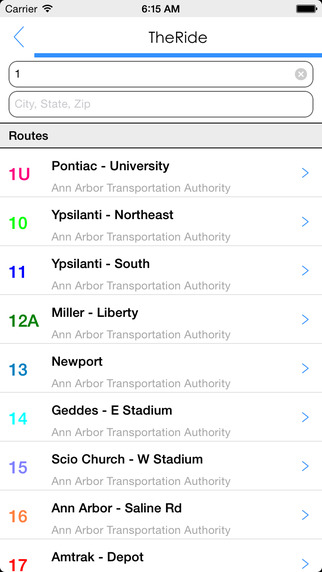 【免費交通運輸App】Transit Tracker - Ann Arbor (TheRide)-APP點子