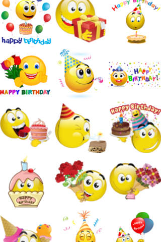 Birthday Emoticons screenshot 2
