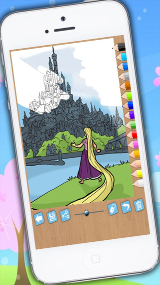 nd color Rapunzel- Educational game for girls p