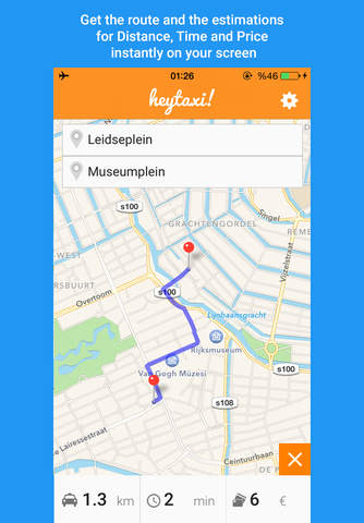 HeyTaxi! App Amsterdam - Reliable Taxi Travel! screenshot 2
