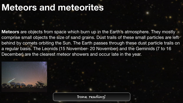 【免費教育App】Meteors and Meteorites-APP點子