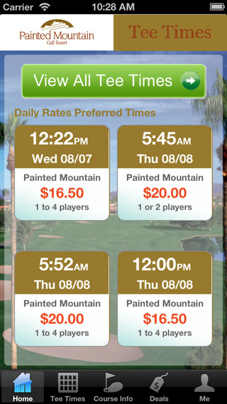 Painted Mountain Golf Tee Times