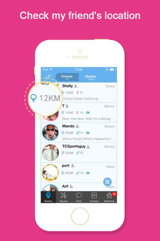 Halfarea- Free Online Chat SNS app for local friends in your neighborhood ! screenshot 2