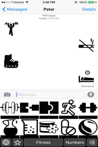 Fitness Stickers Keyboard: Chat using Workout Icons screenshot 2