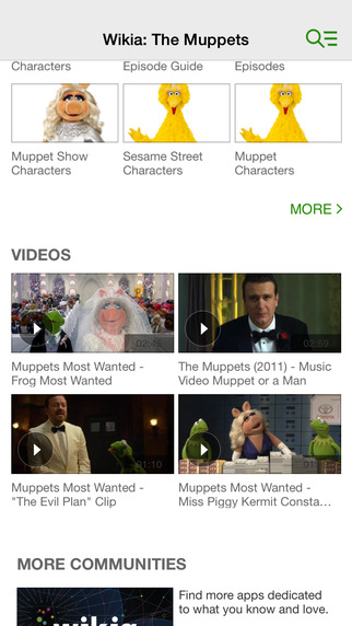 Wikia: Muppets Fan App