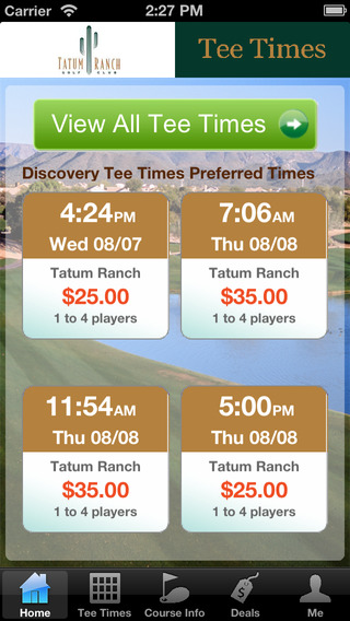 Tatum Ranch Golf Club Tee Times