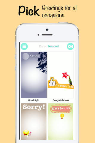 Cheers : Video Greetings with fun filters, cool animation and music screenshot 2