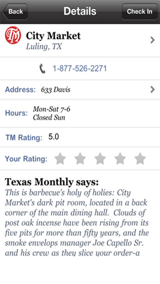 【免費生活App】Texas Monthly BBQ Finder-APP點子