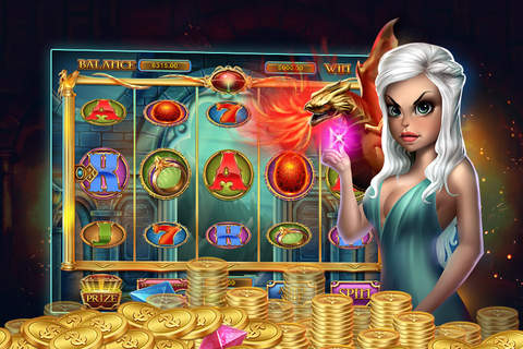 Slots Queen of Dragons  - Golden era of Thrones FREE 777 Casino Slot Machine Game. screenshot 2