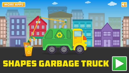 Shapes Garbage Truck - a shapes fun game for preschool kids learning shapes and love Trucks and Thin