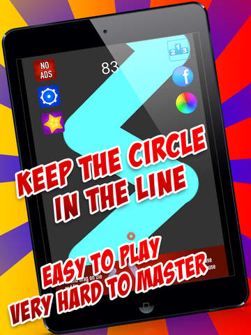 免費下載遊戲APP|Stay in the Line - Follow the path with your finger by moving the neon circle and try to avoid the sides app開箱文|APP開箱王