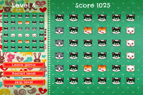 Fe-Line - FREE - Swipe Rows And Match Cute Fury Cats Puzzle Game screenshot 3
