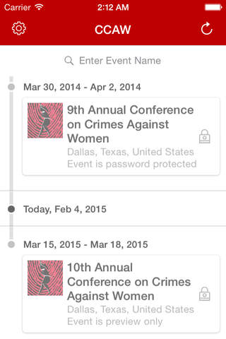 Conference on Crimes Against Women Event App screenshot 2