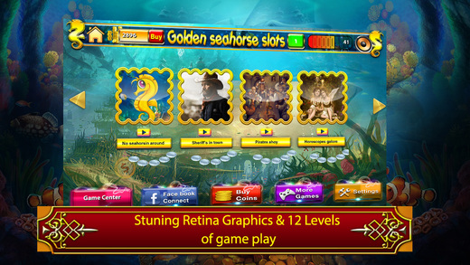 【免費遊戲App】Golden seahorse progressive slotmachine: deep ocean adventure with plenty of treasure!-APP點子