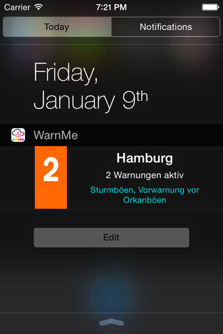 WarnMe - Unwetterwarnungen des deutschen Wetterdienstes vor Gewitter, Sturm, Schnee, Glätte screenshot 2