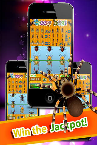 Creepy Bugs FREE -  Bugs & Insects Crawly Slots Machine! screenshot 2