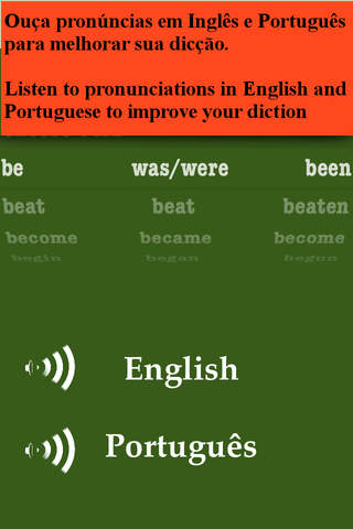 iRRegular Verbs Lite - Português Inglês - English Portuguese screenshot 4