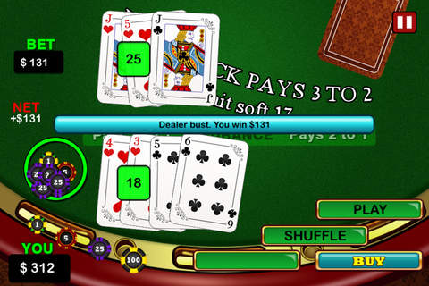 Blackjack Wizard - Best 21 Vegas Style Casino screenshot 2