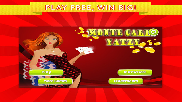 Monte Carlo Yatzy FREE - Ultimate Poker Dice Roll Game