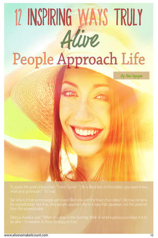 Alive - So Make It Count Magazine A Guide To Personal Development  Life Coaching and Wellness screenshot 3