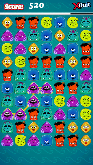 【免費遊戲App】Jelly Creatures Match 3 Mania - Brilliant Multiplayer where you Draw Lines, Connect & Link Interlocked Colorful Monsters-APP點子