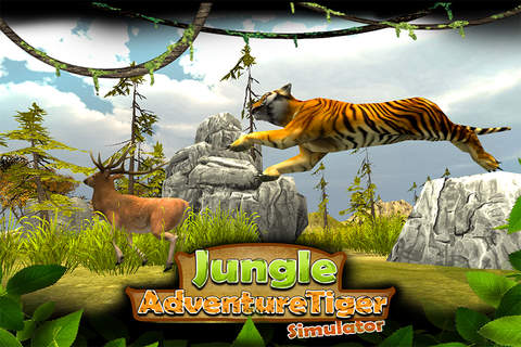 Jungle Adventure Tiger Simulator 3D - Siberian Beast Attack On Deer In Safari screenshot 3