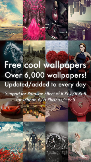 【免費娛樂App】Cool Wallpapers HD 6,000+ sheets for iPhone 6/6 Plus/5s/5c/5, and iPod (Free)-APP點子