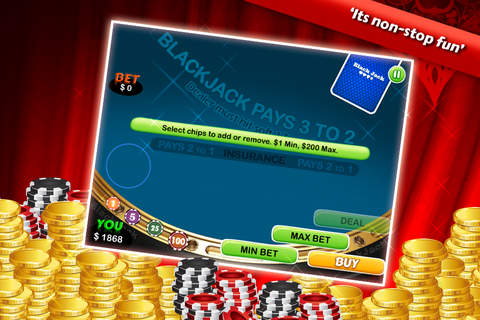 Fun 21 Blackjack FREE - Master this Basic Card Game screenshot 4