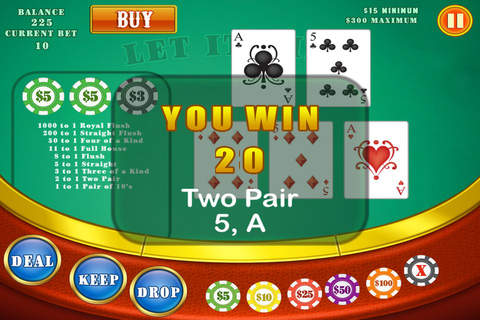 1-2-3-4-5 Let it Ride Easy Fun Casino Games Pro screenshot 3