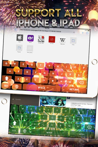 KeyCCM – Fireworks Custom Color Wallpaper Keyboard Themes screenshot 3