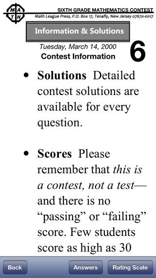 免費下載教育APP|Math League Contests (Solutions) Grade 6, 1995-2000 app開箱文|APP開箱王