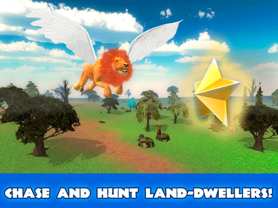 Wild Flying Lion Simulator 3D Full screenshot 7