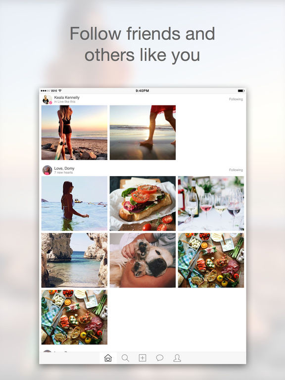 Screenshots of We Heart It for iPad
