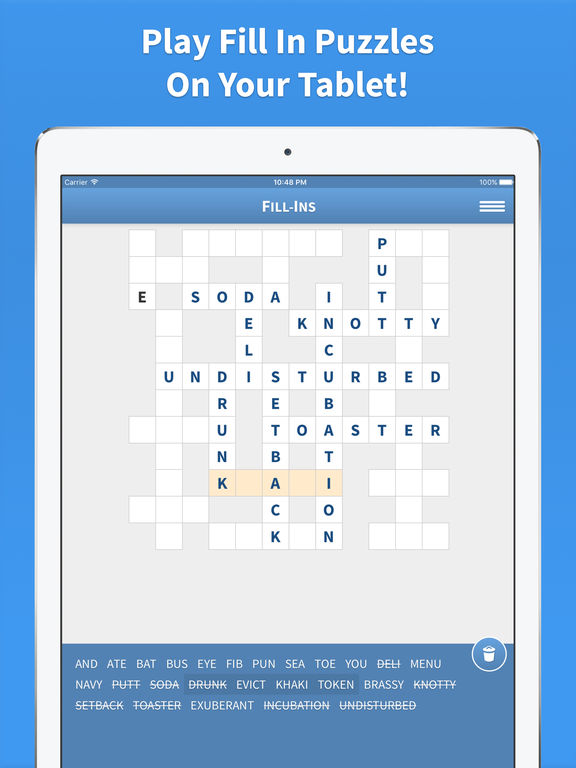 Fill Ins · Word Fit Puzzlescreeshot 1