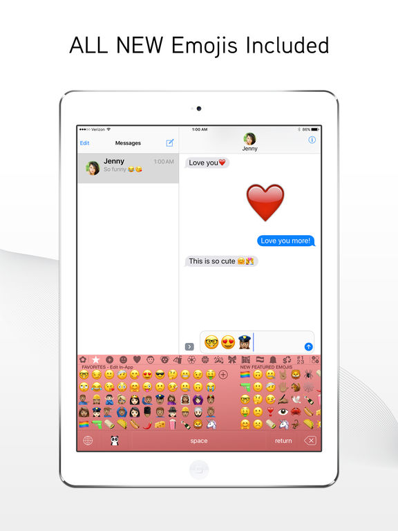 Screenshots of Emoji> for iPad