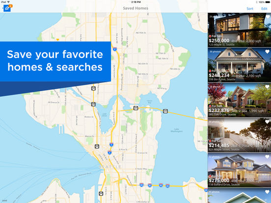 Screenshots of Zillow Real Estate - Homes for Sale & for Rent for iPad