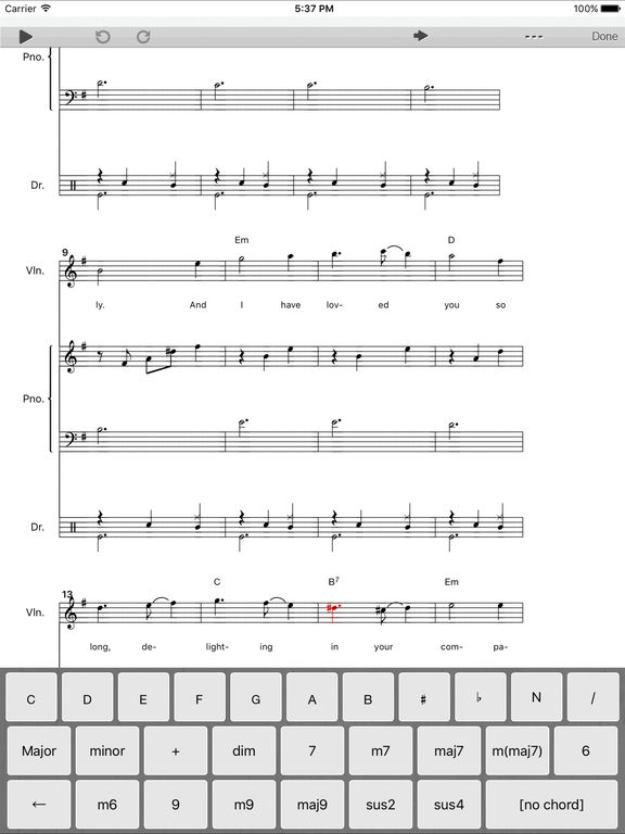 Score Creator for iPad Music notation & composition screenshot